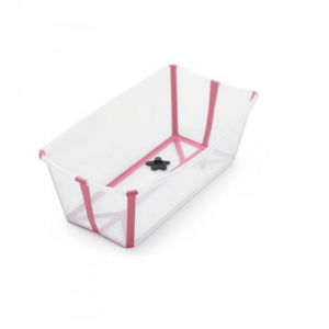 Stokke® bañera plegable FlexiBath® transparente rosa 531903