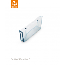 Stokke Pack Bañera plegable Flexi Bath con asiento transparente-azul 531504
