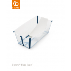 Stokke Pack Bañera plegable Flexi Bath con asiento transparente-azul 531504