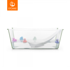Pack Bañera plegable FlexiBath® con asiento transparente Verde
