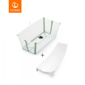 Pack Bañera plegable FlexiBath® con asiento transparente Verde
