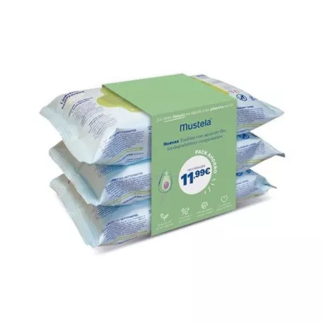 Mustela Pack 3 Paquetes Toallitas Aguacate Bio