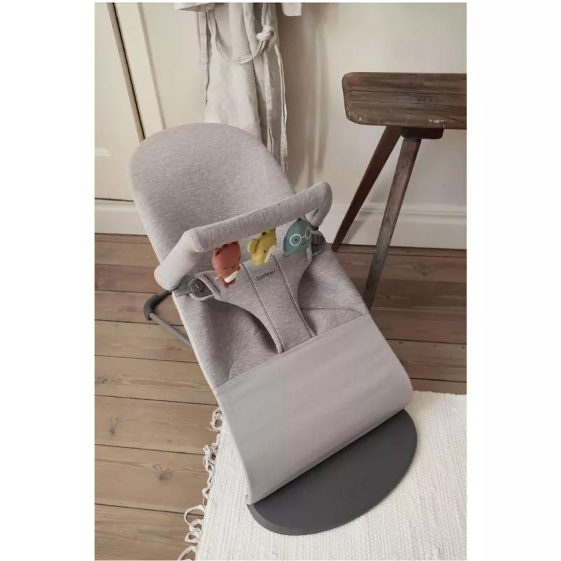 BabyBjörn Hamaca Bliss 3D Jersey Soft Light Grey + Juguete "Amigos Suaves"