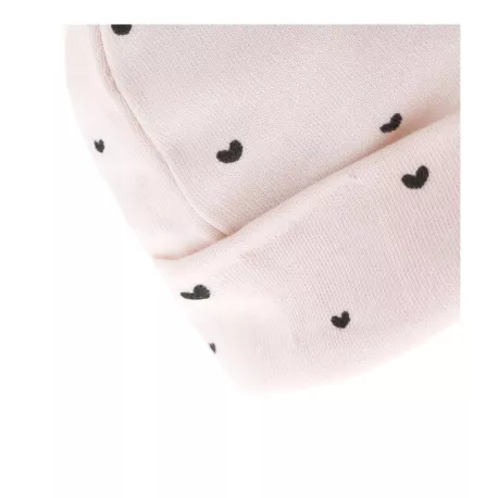 Cambrass Gorro Primera Puesta Corazones Rosa detalle 2