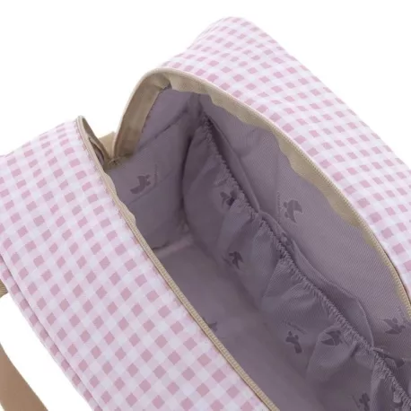 Cambrass Bolso Maternal Prome Vichy rosa interior