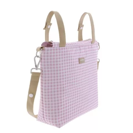 Cambrass Bolso Panera Vichy Rosa lado
