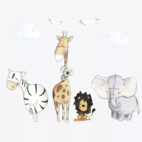 Sueños de Cigüeña Vinilo Infantil Madagascar