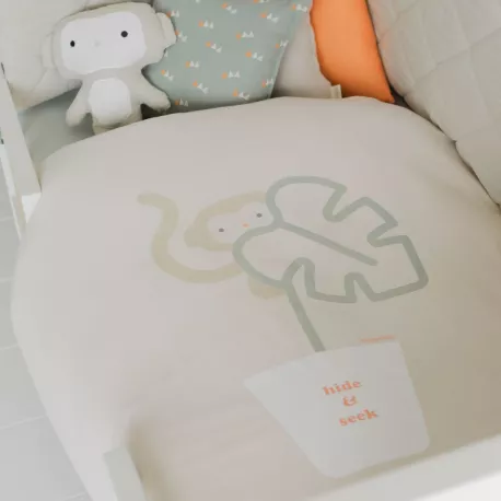 Bonjourbébé Funda nórdica Cuna Monstera Monkey