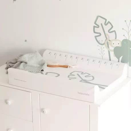 Bonjourbebé Cambiador Bañera Plastificado Monstera Monkey detalle