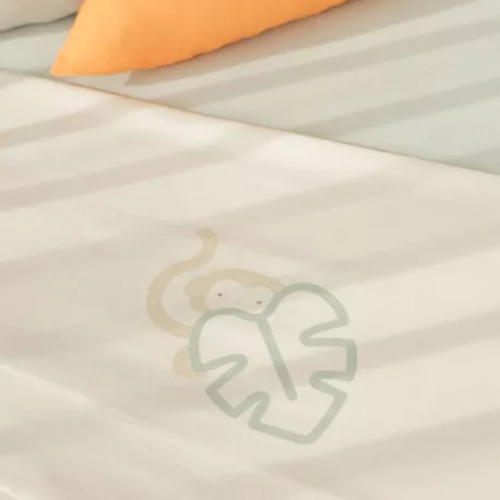 Bonjourbebé Juego de sábanas Monstera Monkey detalle