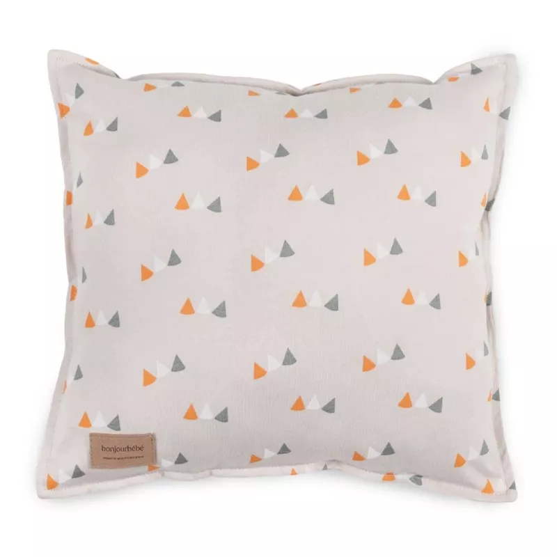 Bonjourbébé Cojín Decorativo Cuadrado Monstera Monkey camel Bonjourbébé Cojín Decorativo Cuadrado Monstera Monkey camel