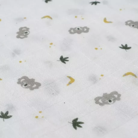 Interbaby Muselina Koala gris detalle