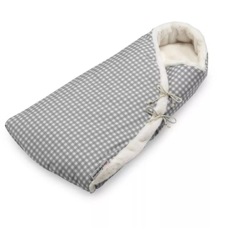 Nora Baby Bags by Cambrass Saco Capazo Reversible Dulce Vichy Gris Nora Baby Bags by Cambrass Saco Capazo Reversible Dulce Vichy Gris