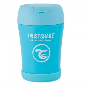 Twistshake Termo Sólidos 350 ml azul pastel frente