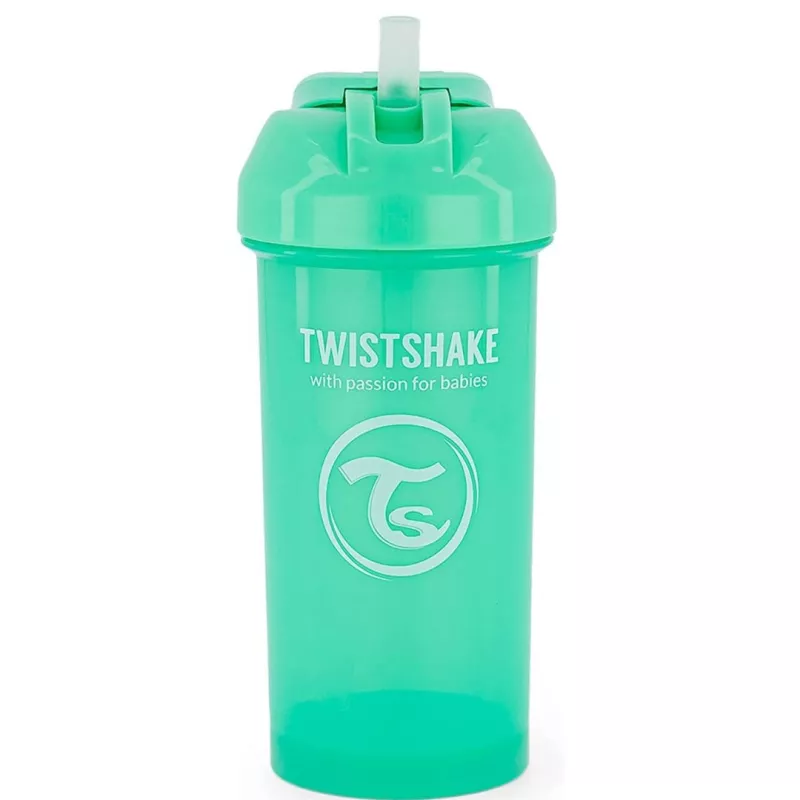 Twistshake Vaso Aprendizaje Antiderrame Straw Cup verde frente Twistshake Vaso Aprendizaje Antiderrame Straw Cup verde frente