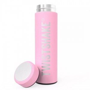 Twistshake Termo 420 ml rosa pastel abierto