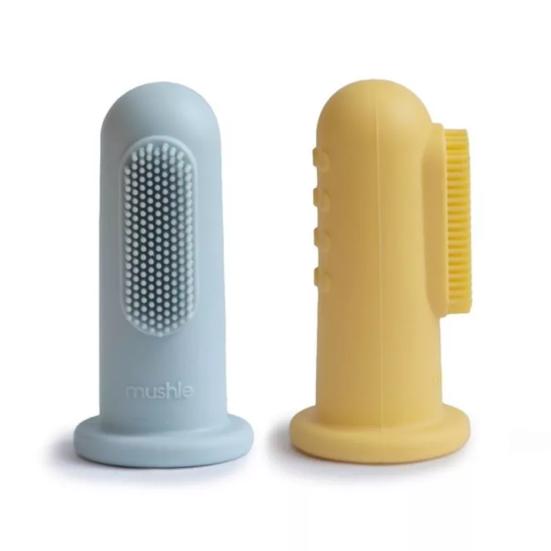 Mushie Cepillo de Dientes Dedal powder blue / daffodil Mushie Cepillo de Dientes Dedal powder blue / daffodil
