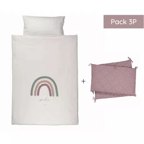 Bonjourbébé Pack Nórdico y Protector Cuna Rainbow