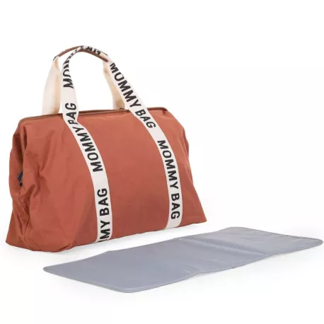 Childhome Bolso Maternal Mommy Bag Signature terracota cambiador