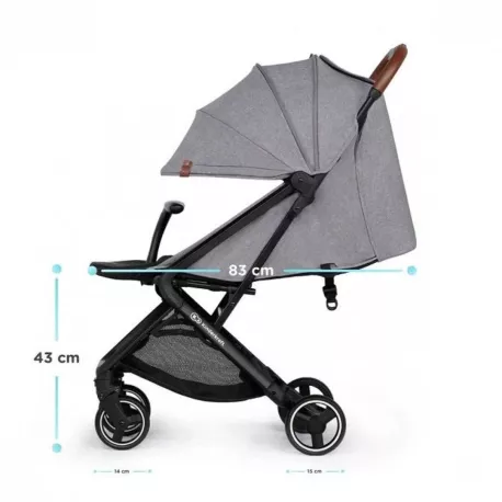 Kinderkraft Silla Paseo Nubi Gris medidas lateral