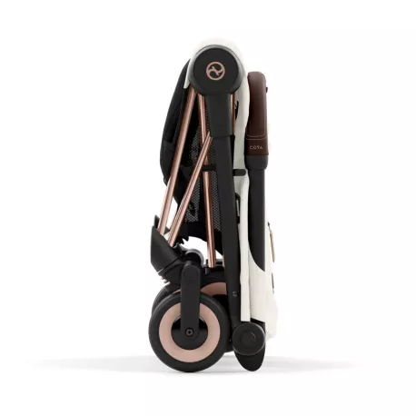 Cybex Silla de Paseo Coya Chasis Rosegold Off white plegada