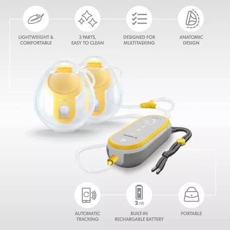 Medela Sacaleches Manos Libres Doble Freestyle Hands Free características