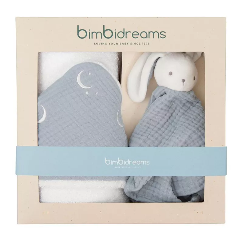 Bimbidreams Caja Regalo Maxicapa Baño y Dou Dou azul Bimbidreams Caja Regalo Maxicapa Baño y Dou Dou azul