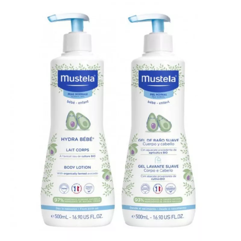 Mustela Pack Gel de Baño + Hydra Bebé Aguacate 500 ml Mustela Pack Gel de Baño + Hydra Bebé Aguacate 500 ml