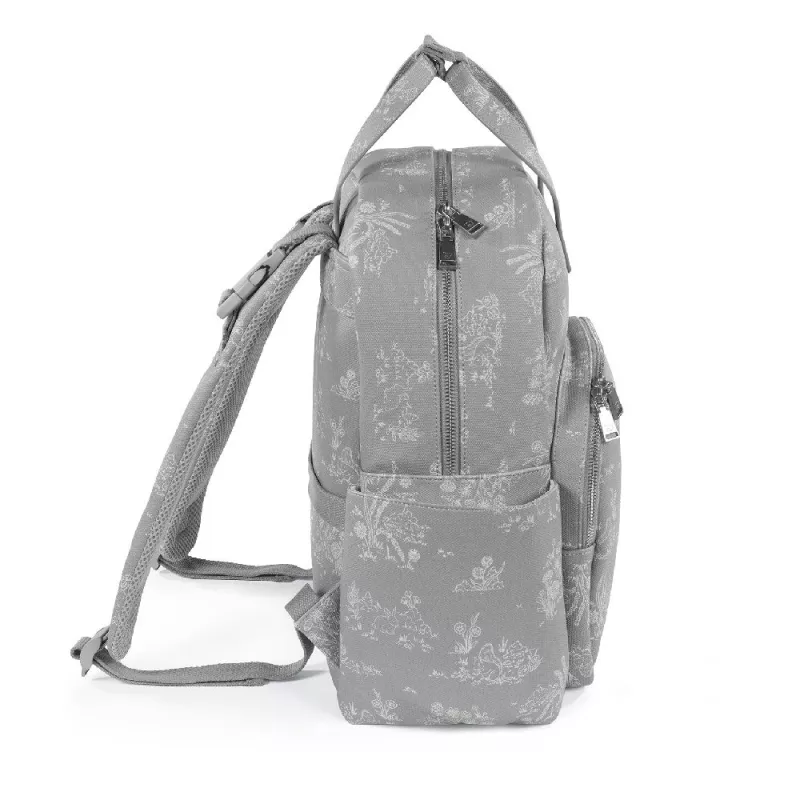 Pasito a Pasito Mochila Maternal Toile de Jouy forest lateral