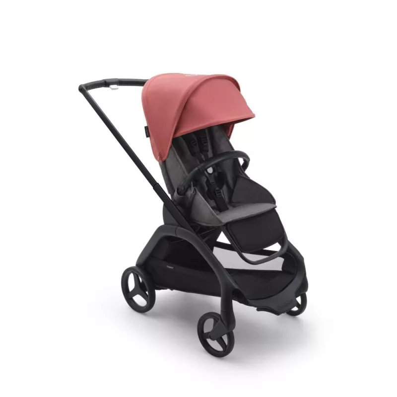 Bugaboo Dragonfly Cochecito Chasis Gris Capazo rojo atardecer