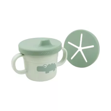 Done by Deer Foodie Taza con Asas Croco Verde