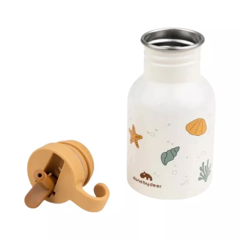Done by Deer Botella de Metal 350 ml Sea Friends Beige