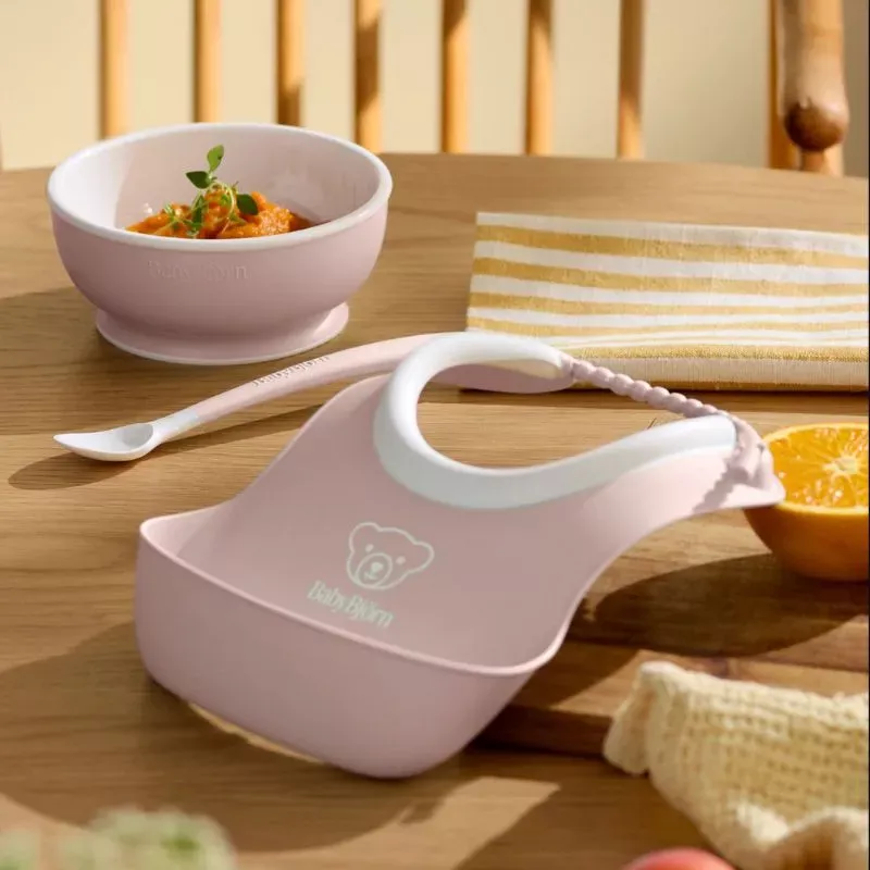 BabyBjörn Vajilla Bebé de 3 Piezas - Rosa pastel