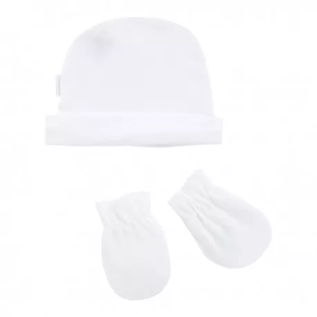 Gorro y Manoplas Liso Blanco de Cambrass blanco