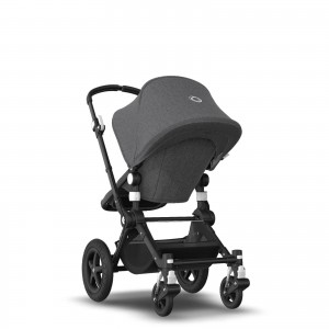 Bugaboo Cameleon 3 Plus Capota gris melange, fundas gris melange, chasis negro PV003127