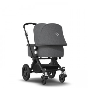 Bugaboo Cameleon 3 Plus Capota gris melange, fundas gris melange, chasis negro PV003127