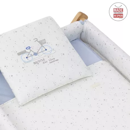 Cambrass Minicuna Tijera Madera Sky azul