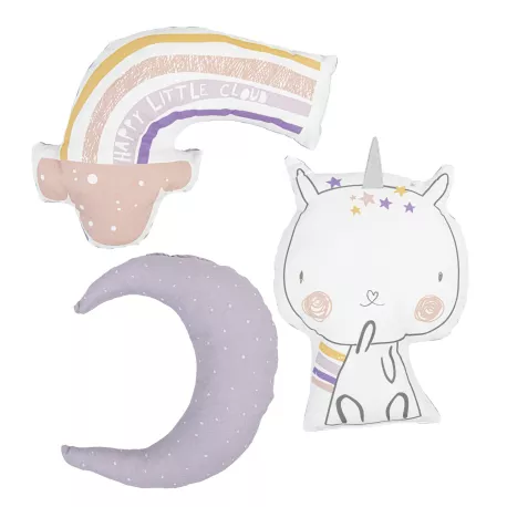 Bimbidreams Set de 3 Cojines Unicornio