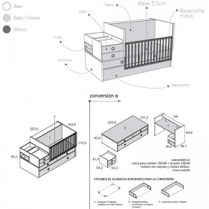 Ros Convertible 140x70cm Compact