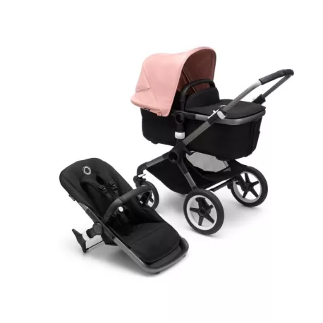 Bugaboo Fox 3 Chasis Graphite y Fundas Negro Medianoche Rosa Amanecer
