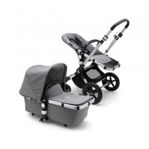 Bugaboo Cameleon 3 Plus Cochecito de Bebé chasis aluminio, fundas gris melange y capota gris melange