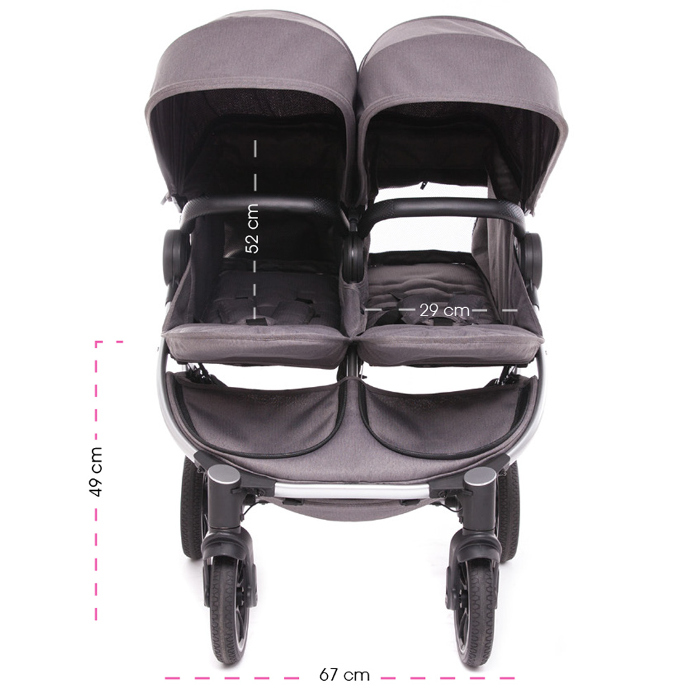 baby monster silla easy twin 4s medidas abierto