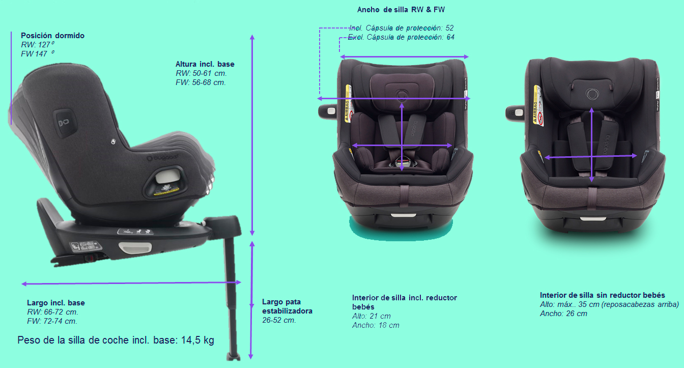 Bugaboo Owl silla coche medidas