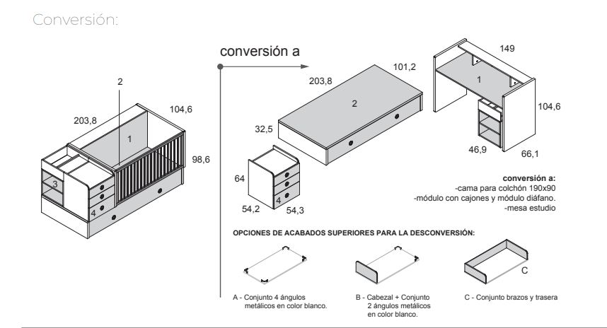 conversion cuna fusion 2